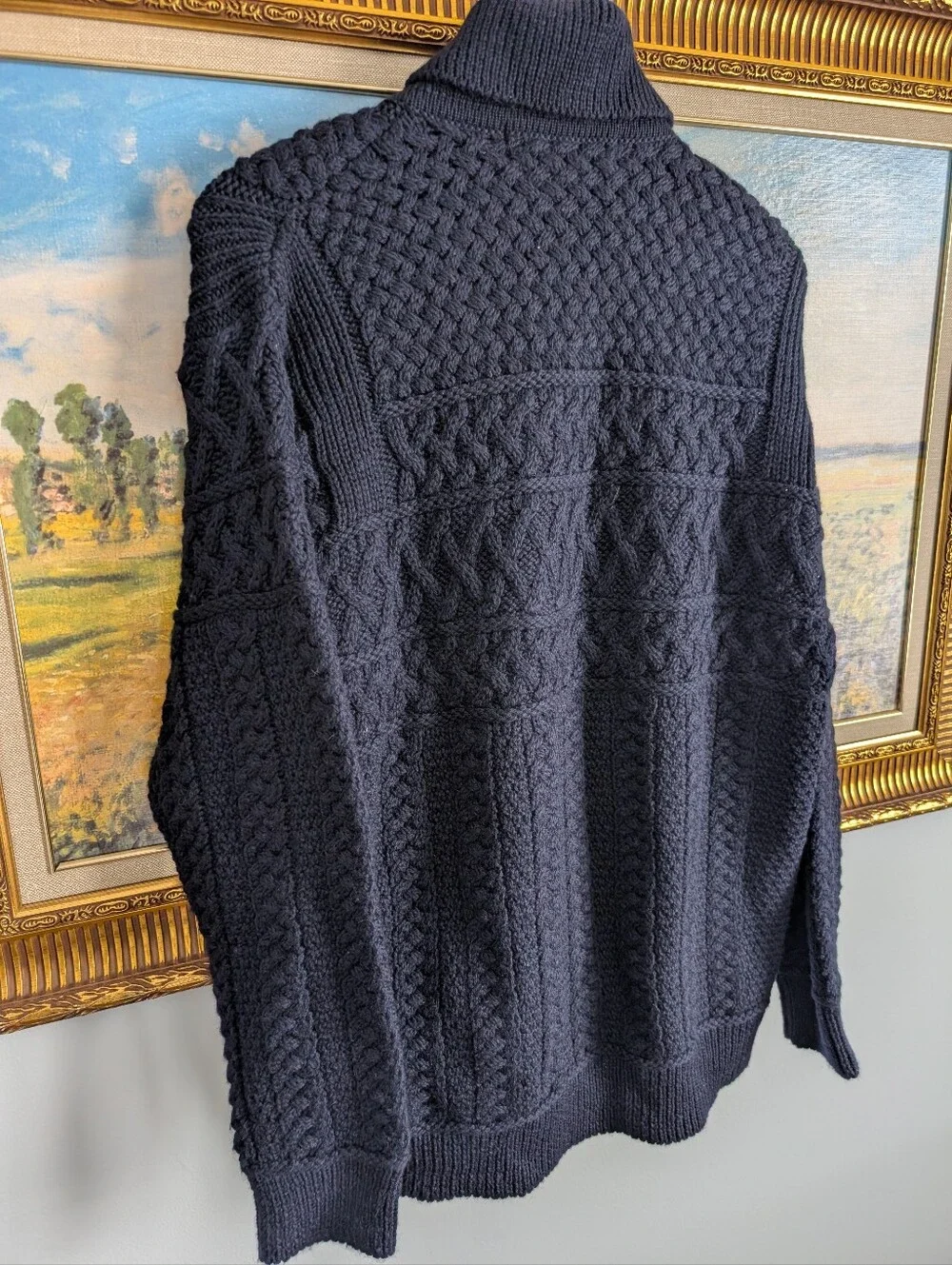 Inis Crafts 100% Wool Navy Cardigan Large